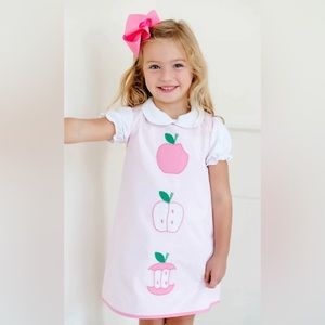 NIB Annie Apron Dress - Apple Applique 18/24